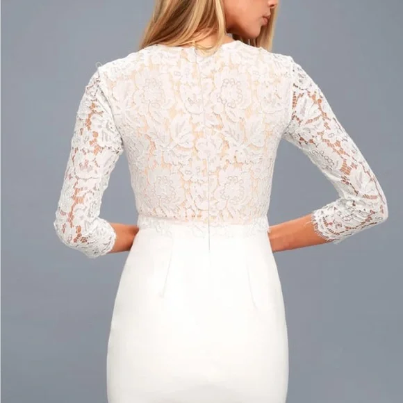 NWT Lulu’s White Wedding Engagement Dress size XS - Picture 4 of 12
